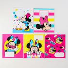 Тетрадь в линейку 12 листов, 5 видов МИКС, обложка мелованная бумага, «Минни Маус» - Фото 3