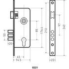 Замок врезной с/руч «АЛЛЮР» 0221 GP, латунь 7377603