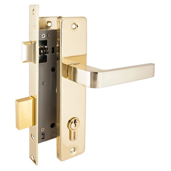 Замок врезной с/руч «АЛЛЮР» 126/1 GP, латунь - Фото 1