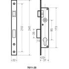 Замок врезной без ручек «АЛЛЮР» 7011-20 СР, цвет хром, узкопрофильный с защитой, без механизма  (артикул 7377605)  большой выбор товаров оптом и в розницу по низким ценам с доставкой