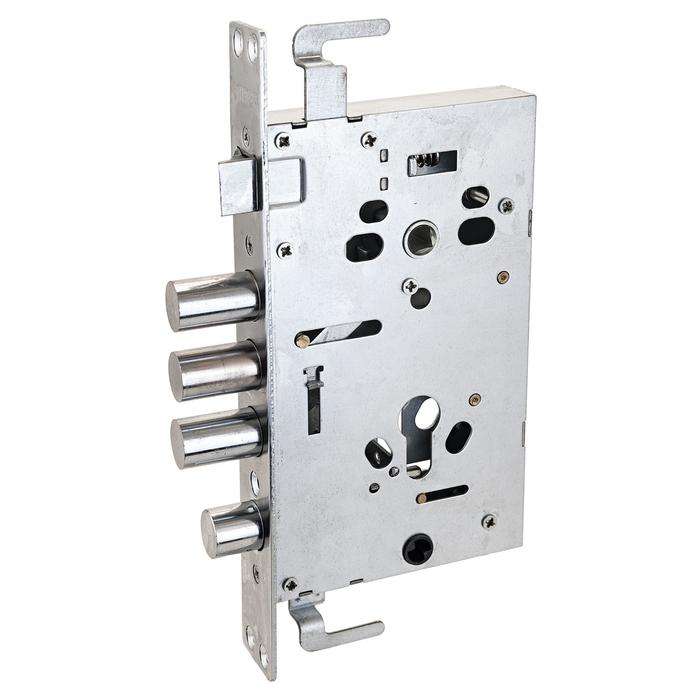 Замок врезной б/руч «АЛЛЮР» ЗВ1-08 А-С без ц/мех.б/о для кит. металл. дверей - Фото 1