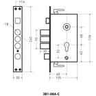 Замок врезной б/руч «АЛЛЮР» ЗВ1-08 А-С без ц/мех.б/о для кит. металл. дверей - Фото 4
