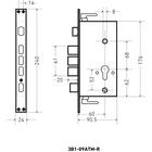 Замок врезной б/руч «АЛЛЮР» ЗВ1-09АТМ-L левый автомат. без ц/мех.б/о для кит. металл. дверей 7377608