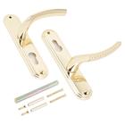 Комплект ручек «АЛЛЮР» 132-1 85 мм GP, латунь - Фото 1