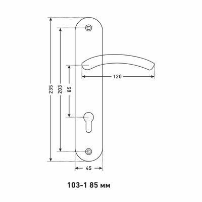 Комплект ручек «АЛЛЮР» 132-1 85 мм GP, латунь