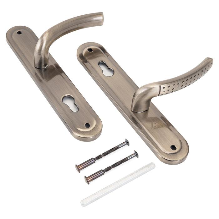 Комплект ручек «АЛЛЮР» 132-1 85 мм AB, старая бронза - Фото 1