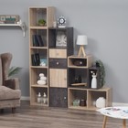 Стеллаж №4 DICE CUBE 4 секции, 360х320х1395, Дуб сонома - Фото 3