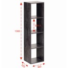 Стеллаж №4 DICE CUBE 4 секции, 360х320х1395, Цемент - Фото 2