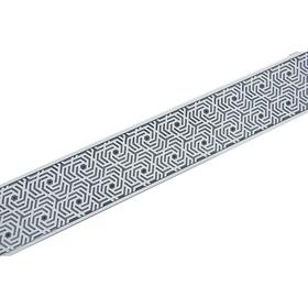 Декоративная планка «Арабеска», длина 250 см, ширина 7 см, цвет белый с чёрным