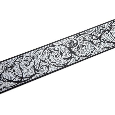 Декоративная планка «Вензель», длина 200 см, ширина 7 см, цвет белый с чёрным