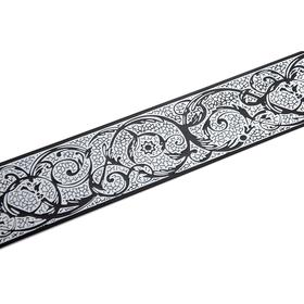 Декоративная планка «Вензель», длина 250 см, ширина 7 см, цвет белый с чёрным