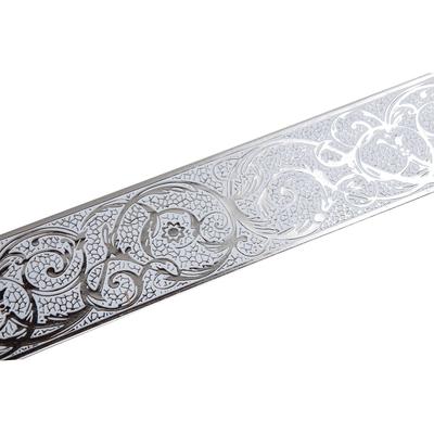 Декоративная планка «Вензель», длина 300 см, ширина 7 см, цвет серебро/белый