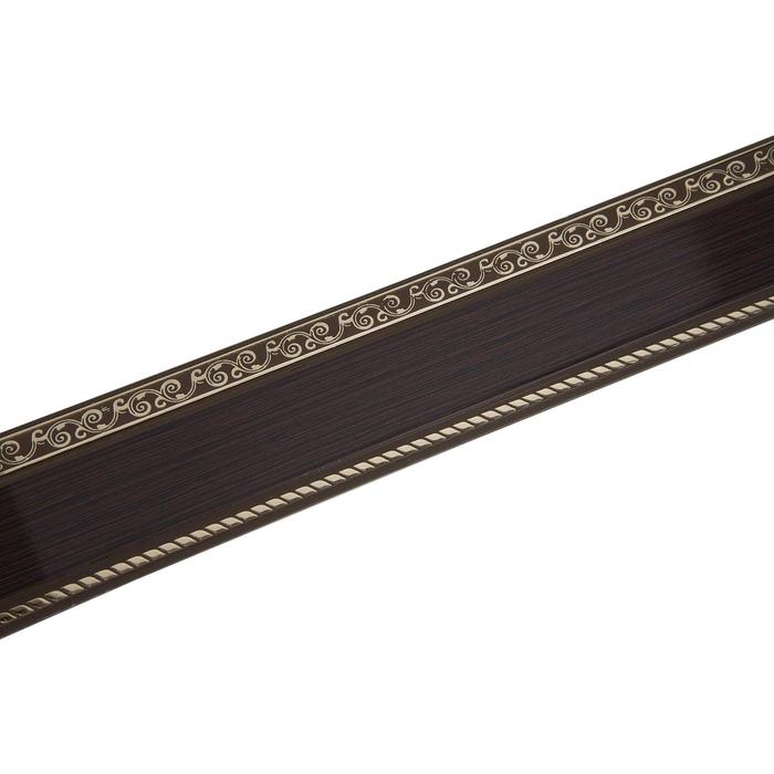 Декоративная планка «Есенин», длина 400 см, ширина 7 см, цвет золото/венге