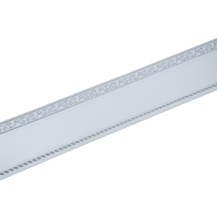 Декоративная планка «Есенин», длина 400 см, ширина 7 см, цвет серебро/белый - Фото 1