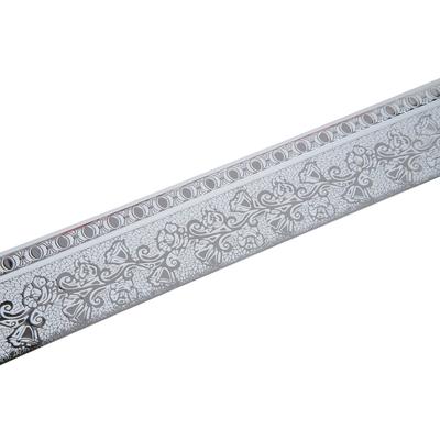 Декоративная планка «Кружево», длина 200 см, ширина 7 см, цвет серебро/белый