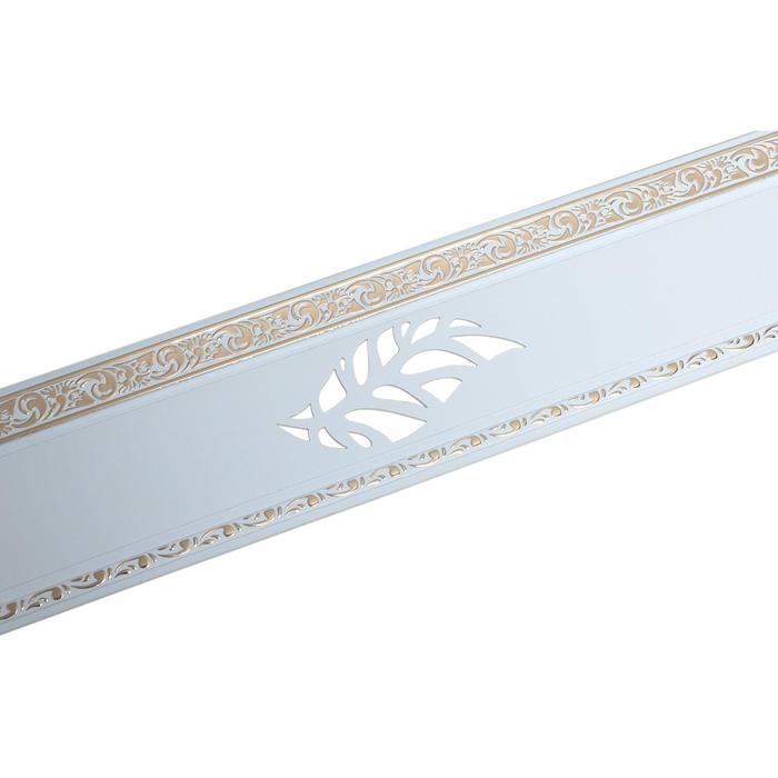 Декоративная планка «Лист», длина 350 см, ширина 7 см, цвет золото/белый