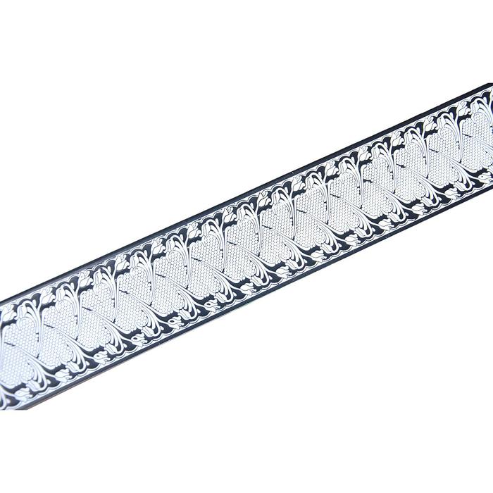 Декоративная планка «Прованс», длина 300 см, ширина 7 см, цвет белый с чёрным - Фото 1