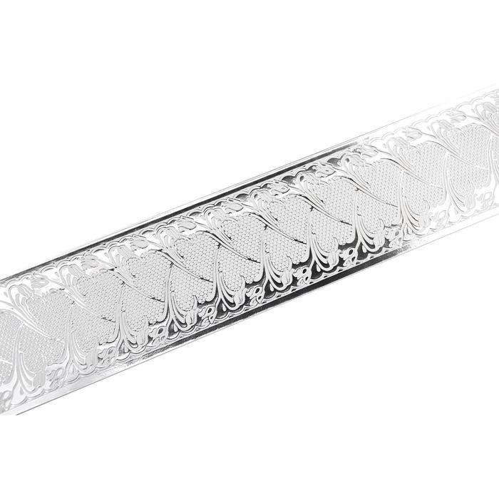 Декоративная планка «Прованс», длина 400 см, ширина 7 см, цвет серебро/белый