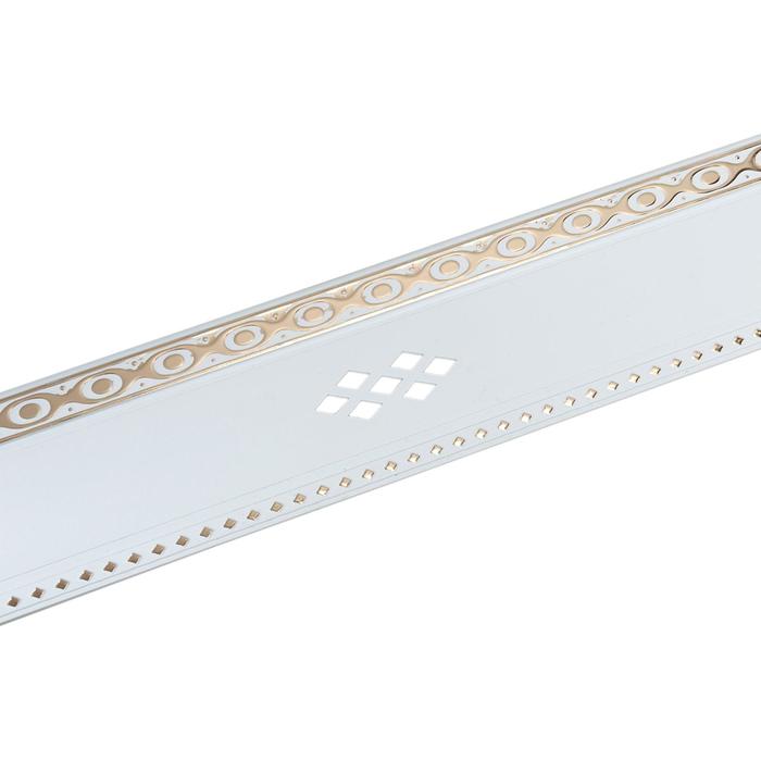 Декоративная планка «Ромб», длина 200 см, ширина 7 см, цвет золото, белый