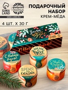Мёд кремовый «Зима-время чудес», набор 4 шт.×30 г - Фото 1