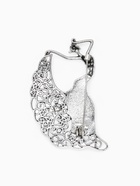 Брошь «Галиотис» танцовщица, зелёная в чернёном серебре - Фото 3