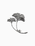 Брошь «Галиотис» цветы-зонтики, цвет зелёный в серебре - Фото 2