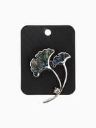 Брошь «Галиотис» цветы-зонтики, цвет зелёный в серебре - Фото 4