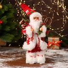 Дед Мороз "В красной шубке, колпачке и с подарками" 15х30 см - фото 9375385