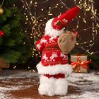 Дед Мороз "В красной шубке, колпачке и с подарками" 15х30 см - фото 3732641