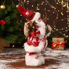 Дед Мороз "В красной шубке, колпачке и с подарками" 15х30 см - фото 3732642