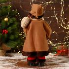 Дед Мороз "В коричневой шубке, с посохом" двигается, 20х40 см - Фото 3