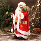 Дед Мороз "В красном костюмчике с орнаментом, с посохом" двигается, 50 см - Фото 2