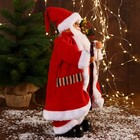 Дед Мороз "В красном костюмчике с орнаментом, с посохом" двигается, 50 см - Фото 6