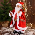 Дед Мороз "В красном костюмчике с орнаментом, с посохом" двигается, 50 см - Фото 8