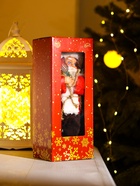 Дед Мороз под ёлку «Зимнее волшебство. Новогодняя игрушка в красном тулупе» двигается, ботинки светятся, 28 см - Фото 7