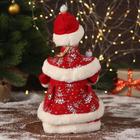 Снегурочка под ёлку «Зимнее волшебство. В красной шубке с сердечком» двигается, 30 см - Фото 3