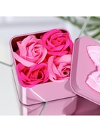 Мыльные розы, фуксия и розовые, набор 4 шт., в коробке - Фото 7