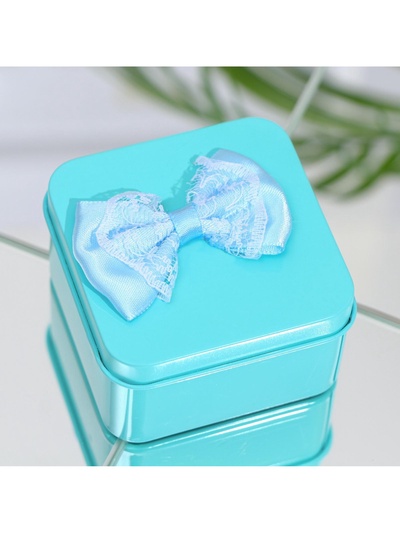 Мыльные розы, бирюзовые и синие, набор 4 шт., в коробке