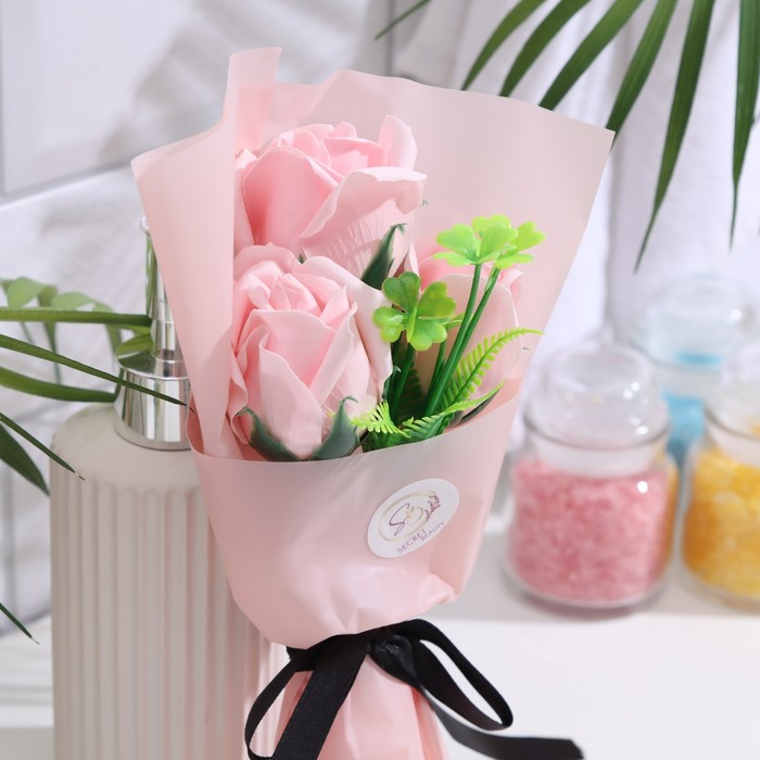 Букет мыльных роз, нюдовые - фото 1907289703
