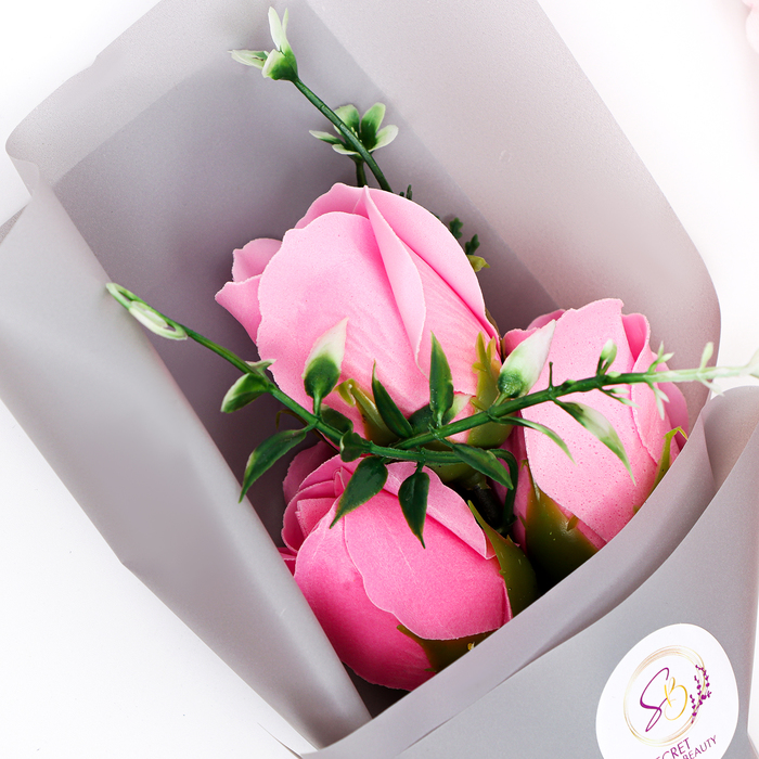Букет мыльных роз, розовые - фото 1907289706