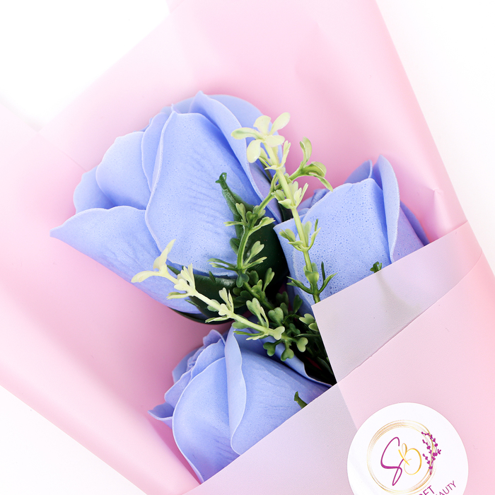 Букет мыльных роз, синие - фото 1883742068