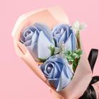 Букет мыльных роз, синие - Фото 4