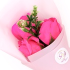 Букет мыльных роз, фуксия - Фото 5