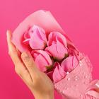 Букет мыльных роз, розовые - фото 8674879