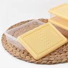 Комплект контейнеров для продуктов «Asti», 3 шт, 750 мл, прозрачные, крышки жёлтые - Фото 3
