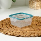 Набор контейнеров для хранения еды Idiland, 3 шт.: 400 мл, 800 мл, 1.5 л, пластик, герметичный, прозрачный, крышка голубая - Фото 14