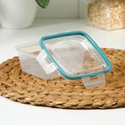 Набор контейнеров для хранения еды Idiland, 3 шт.: 400 мл, 800 мл, 1.5 л, пластик, герметичный, прозрачный, крышка голубая - Фото 14