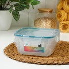 Набор контейнеров для хранения еды Idiland, 3 шт.: 400 мл, 800 мл, 1.5 л, пластик, герметичный, прозрачный, крышка голубая - Фото 17