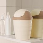 Контейнер для мусора Rambai, 1,5 л, круглый, светло-бежевый - Фото 1