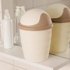 Контейнер для мусора Rambai, 1,5 л, круглый, светло-бежевый - Фото 2